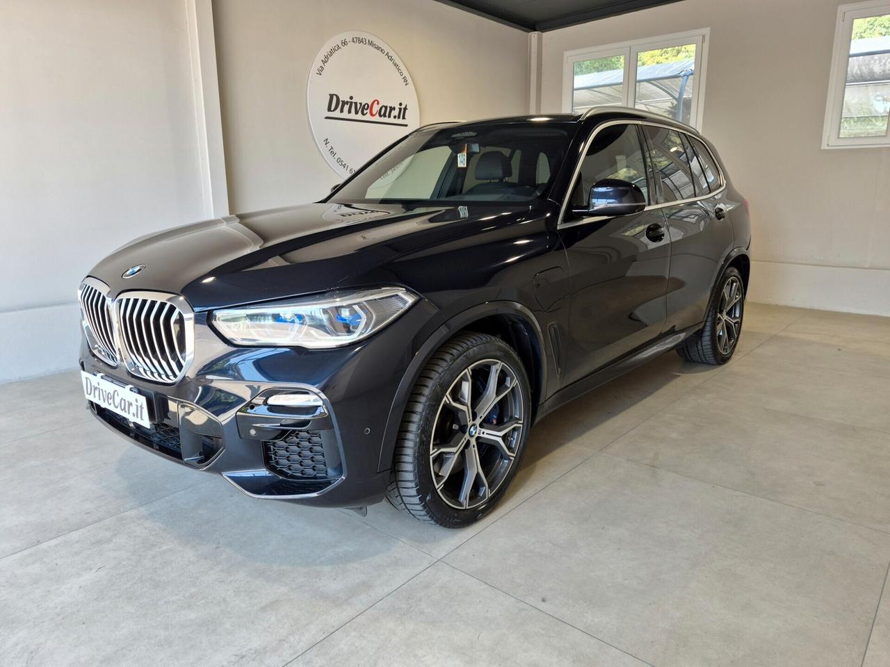 BMW X5 XDRIVE 45E MSPORT LASER PELLE TETTO SOSPENSIONI PNEUMATICHE FRENI M BLU C.21" ADAS 1 PROPRIETARIO