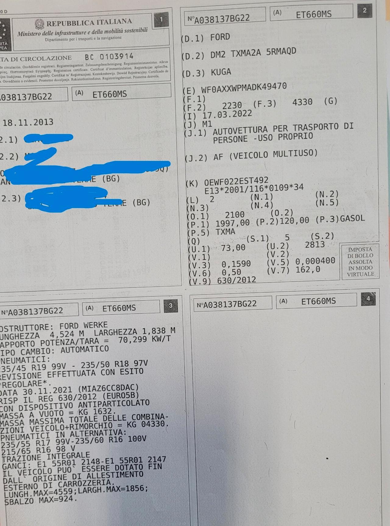 Ford Kuga 2.0 TDCI 140 CV 4WD Titanium