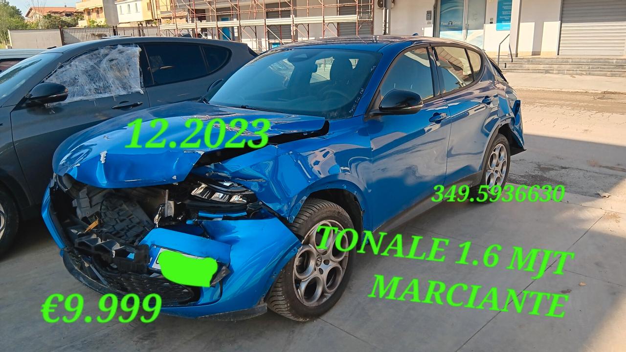 Alfa Romeo Tonale Sprint incidentata sinistrata mondialcars 12.023