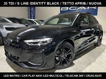 AUDI A3 SPB 35 TDI S line"18 Sline BLACK/MATRIX/TETTO/360°