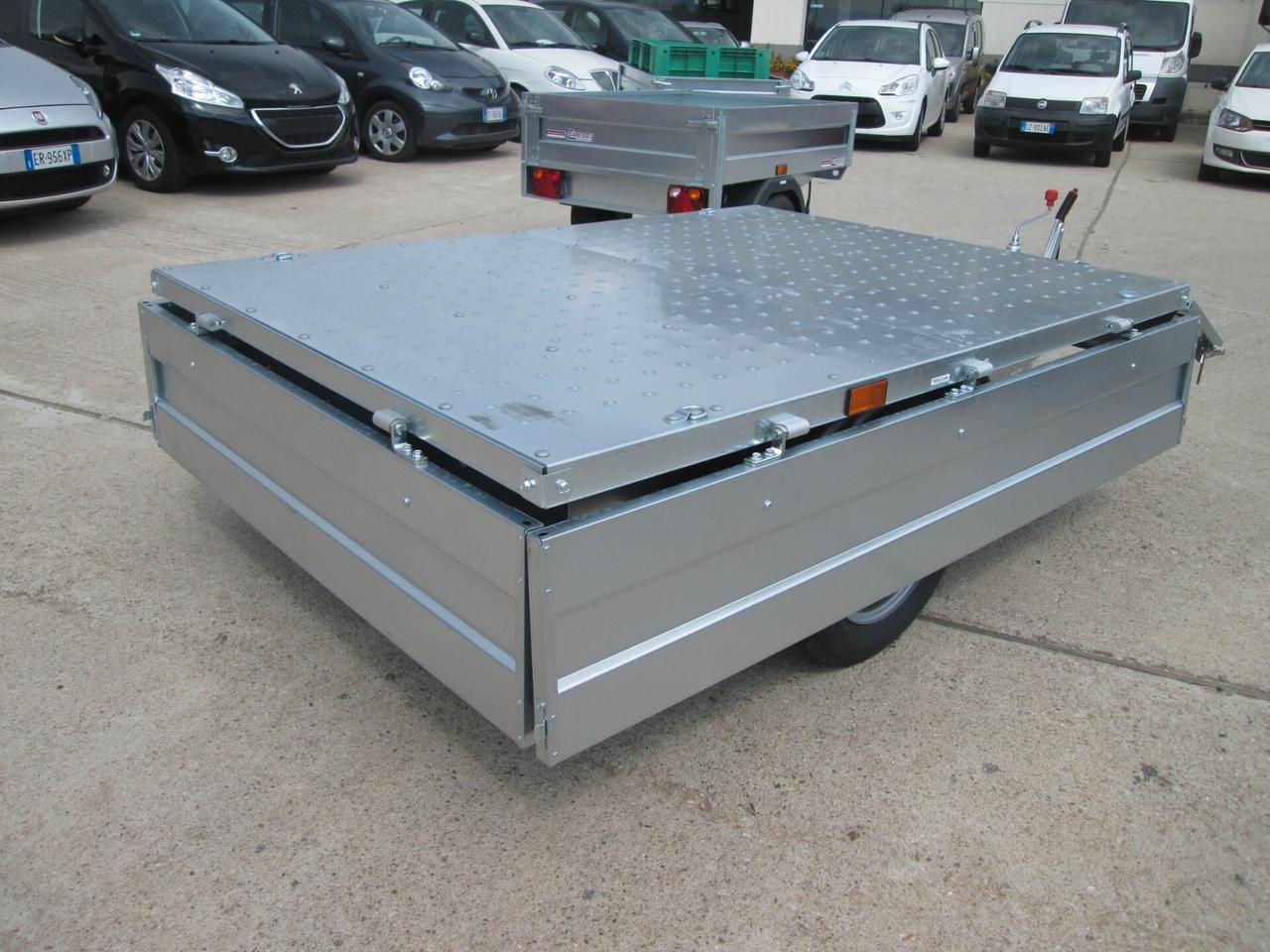 Rimorchio 750Kg Cresci A6L 2x1.5Mt 4 sponde apribile