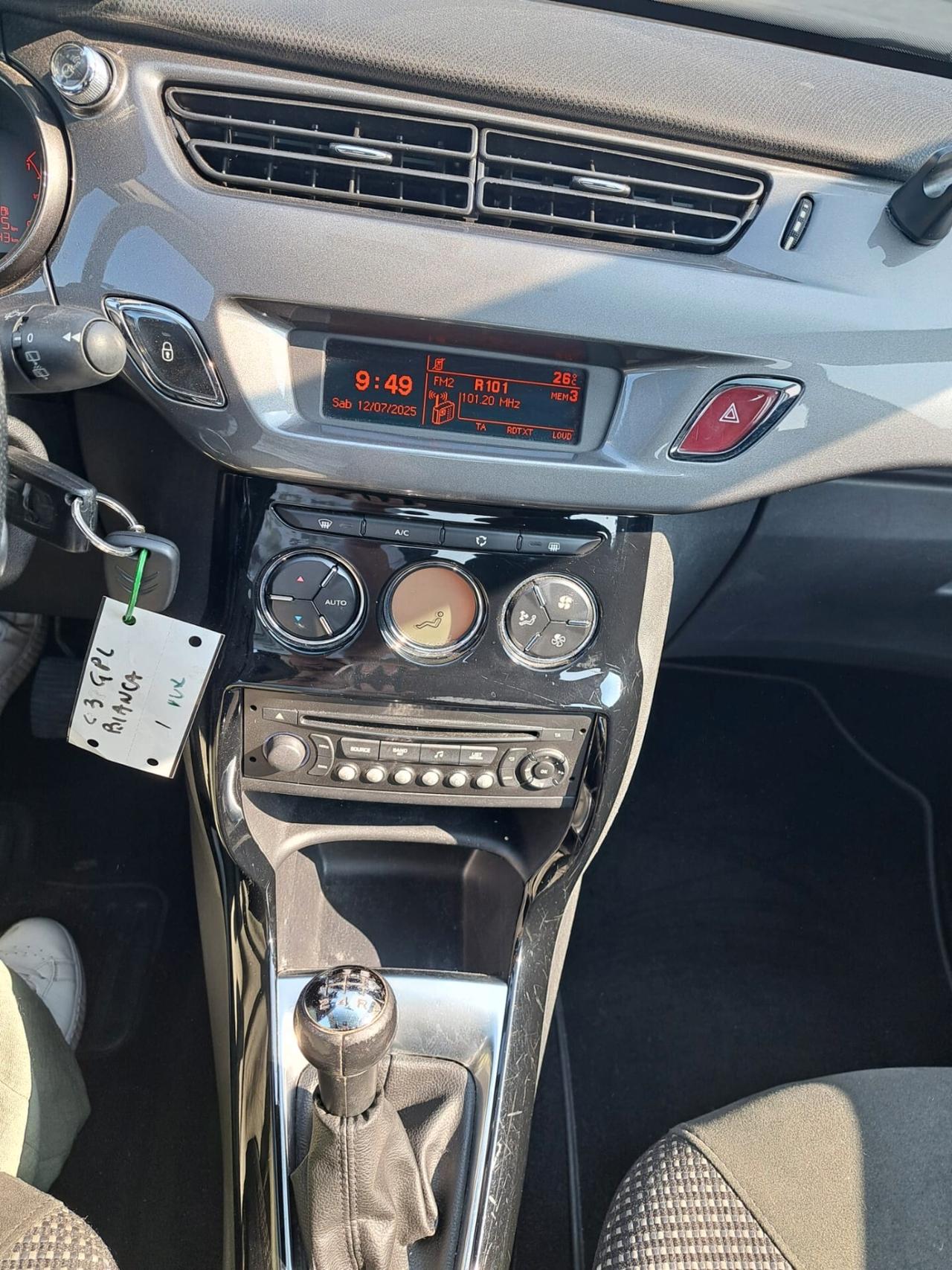 Citroen C3 1.4 VTi 95 GPL Exclusive-PRONTA CONSEGNA