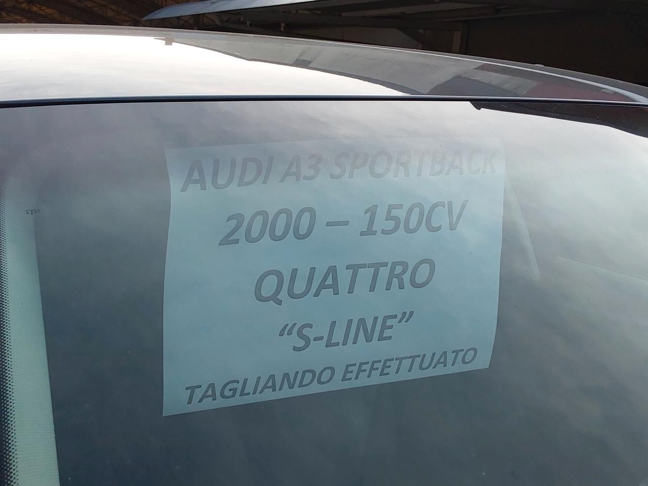 Audi A3 2.0 TDI 150 CV quattro S-LINE