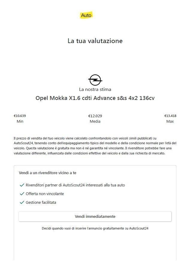 Opel Mokka X 1.6 CDTi Unico Prop. 111000Km
