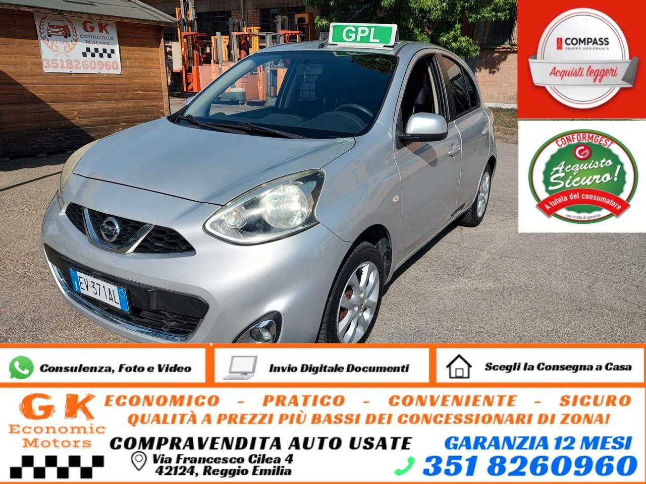 Nissan Micra 1.2 12V 5 porte Acenta, BENZINA\GPL, OK NEOPATENTATI, GARANZIA L.12 MESI