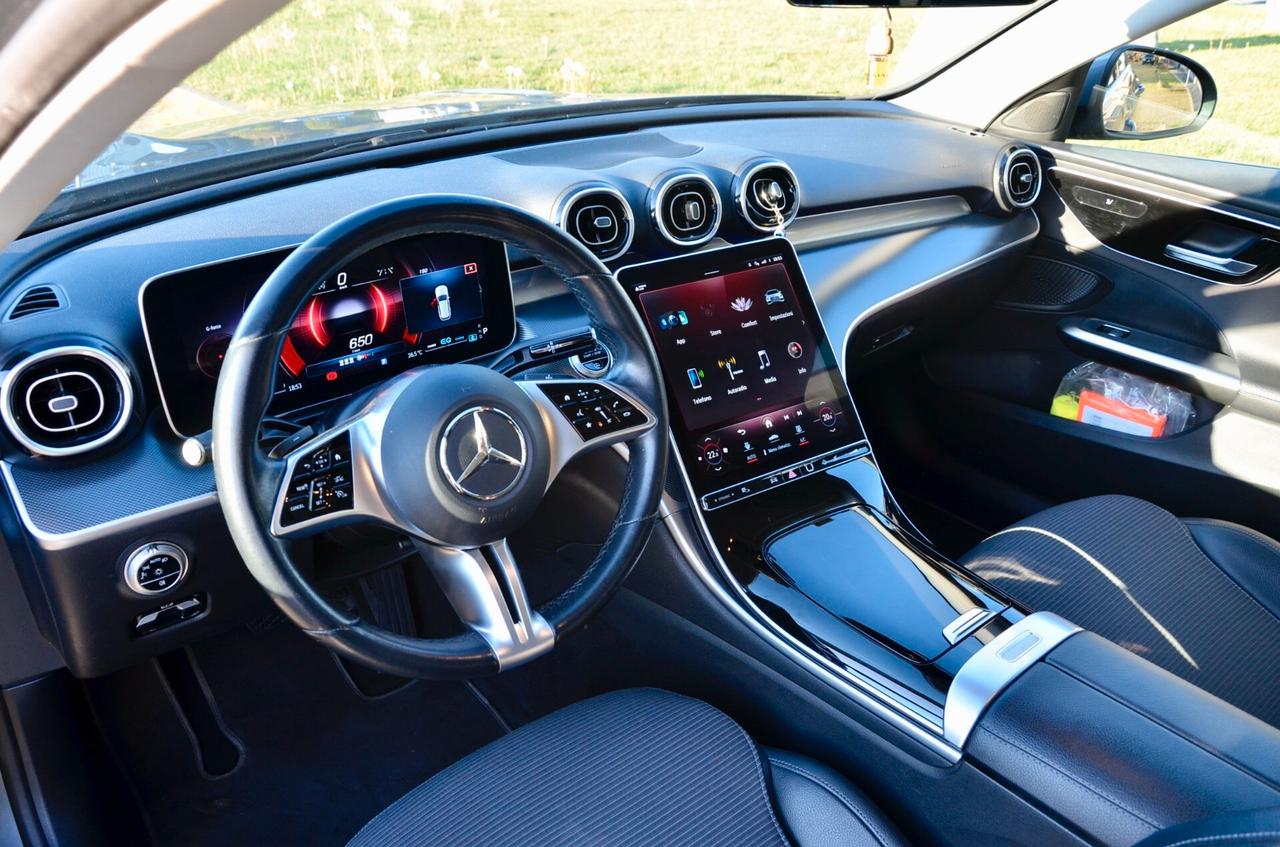 MERCEDES-BENZ C 220d SW MHEV SPORT 200cv AUTO, UFF ITALIANA, EURO 6D, FARI LED, RETROCAMERA, LUCI AMBIENTE, PERMUTE