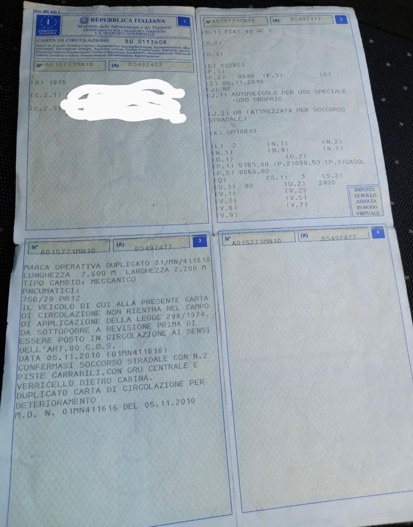 Carroattrezzi Fiat 90 NC