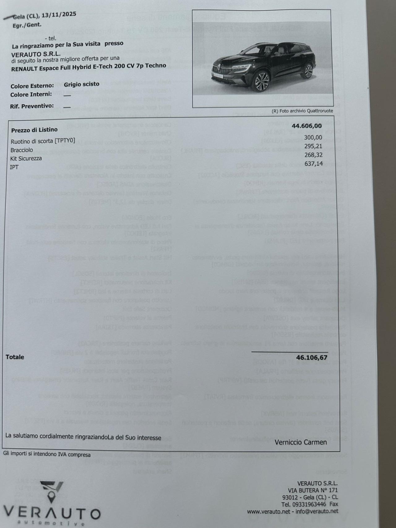 Renault Espace Techno Super Offerta T-Stock prezzo imperdibile