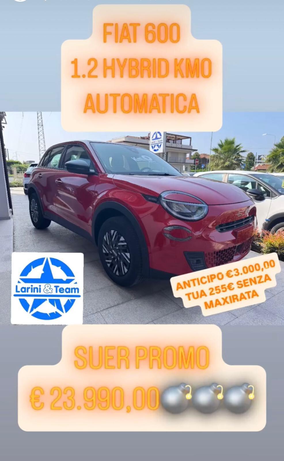 FIAT 600 1.2cc HYBRID DCT KM0 0 PRIMA RATA A NOVEMBRE !!!