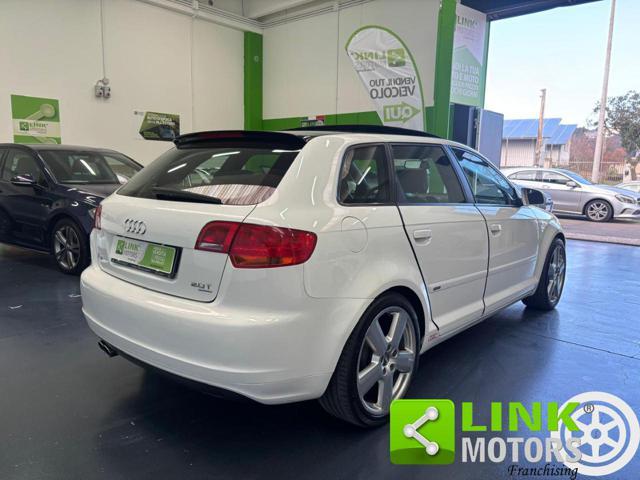 AUDI A3 SPB 2.0 16VTFSI quattroTETTO,PELLE,KM CERT,UNICA.