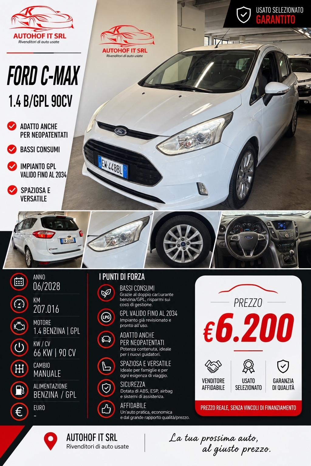 Ford B-Max 1.4 B/GPL Titanium |OK NEOPATENTATI |