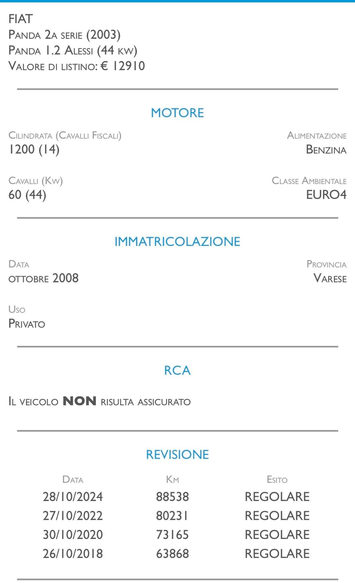 Fiat Panda 1.2 Alessi - IDEALE PER NEOPATENTATI