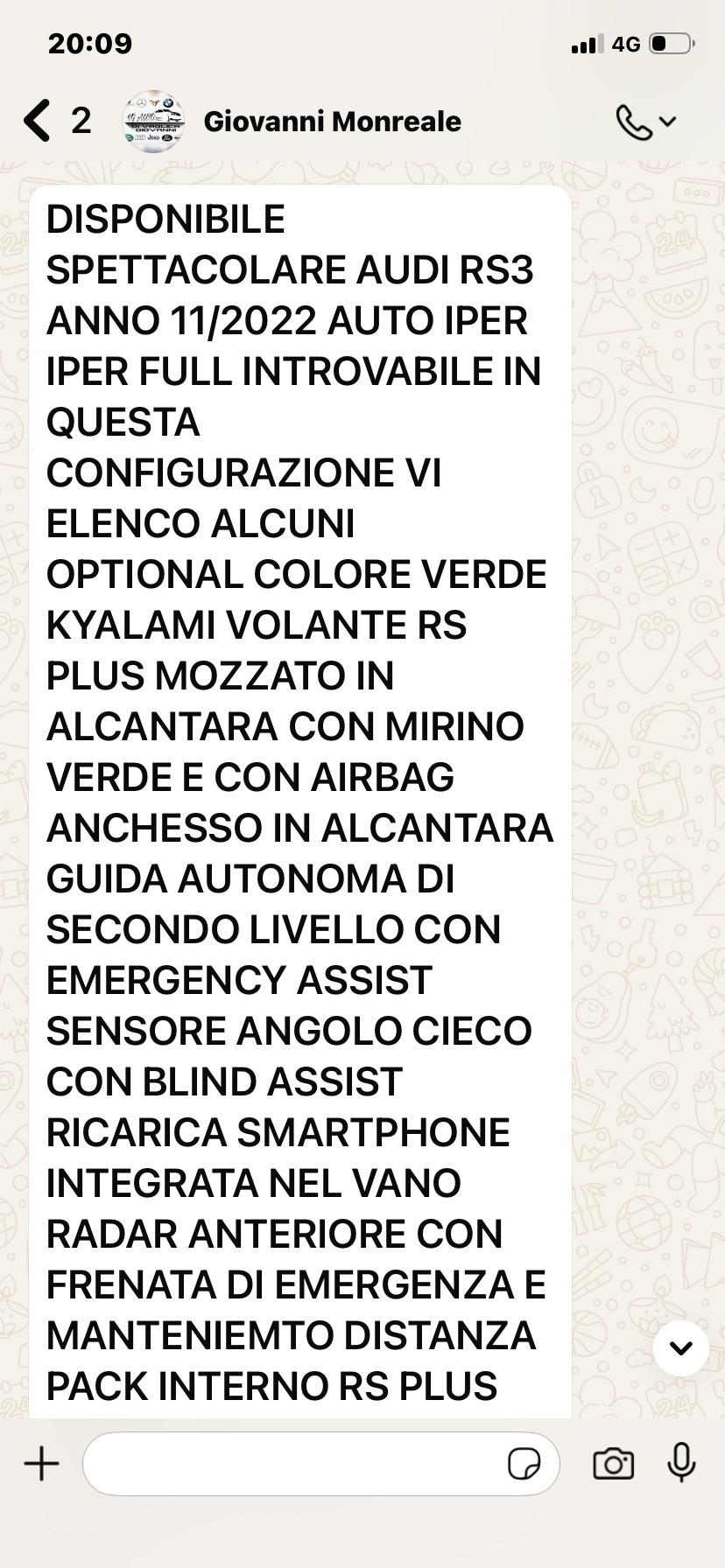 Audi A3 RS 3 SPB TFSI quattro S tronic