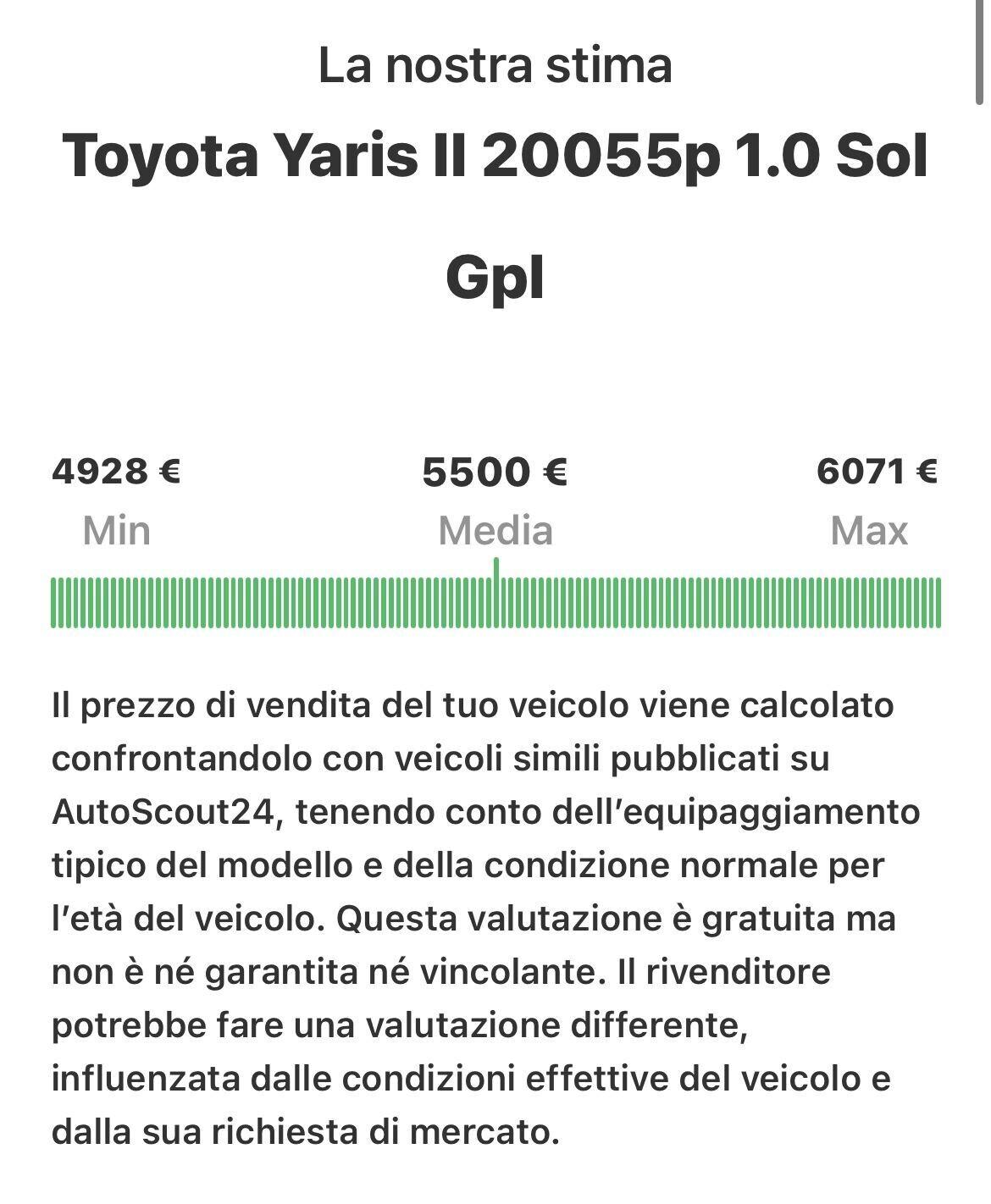 Toyota Yaris 1.0 69Cv Benzina/GPL CASA MADRE TOYOTA