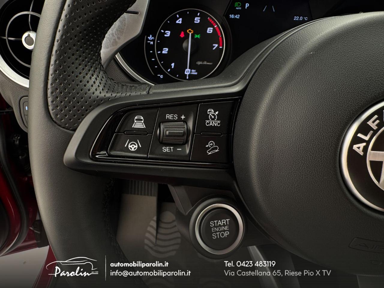 ALFA ROMEO Stelvio 2.0 Turbo 280 CV AT8 Q4 Veloce Harman-pelle Rossa