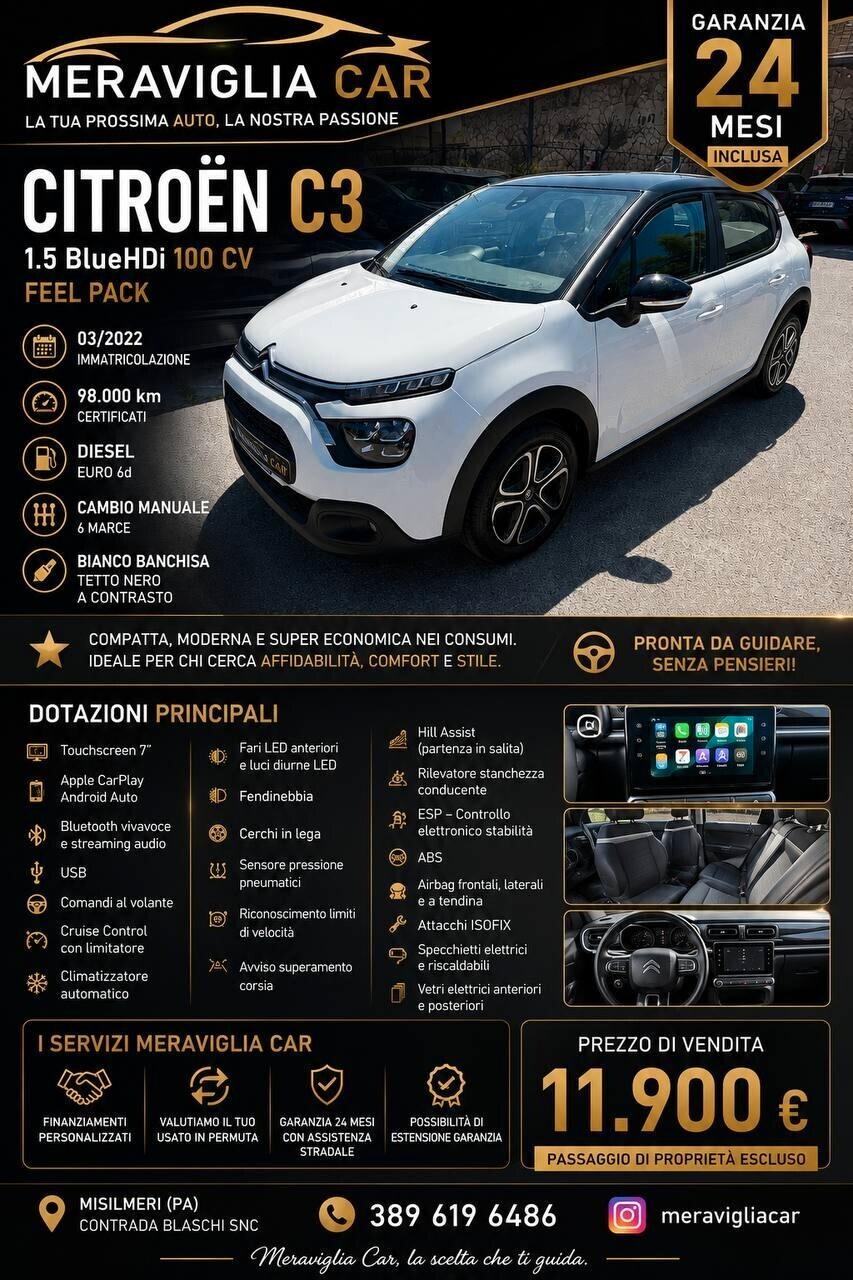 Citroen C3 2022 1.5 100 Shine Pack