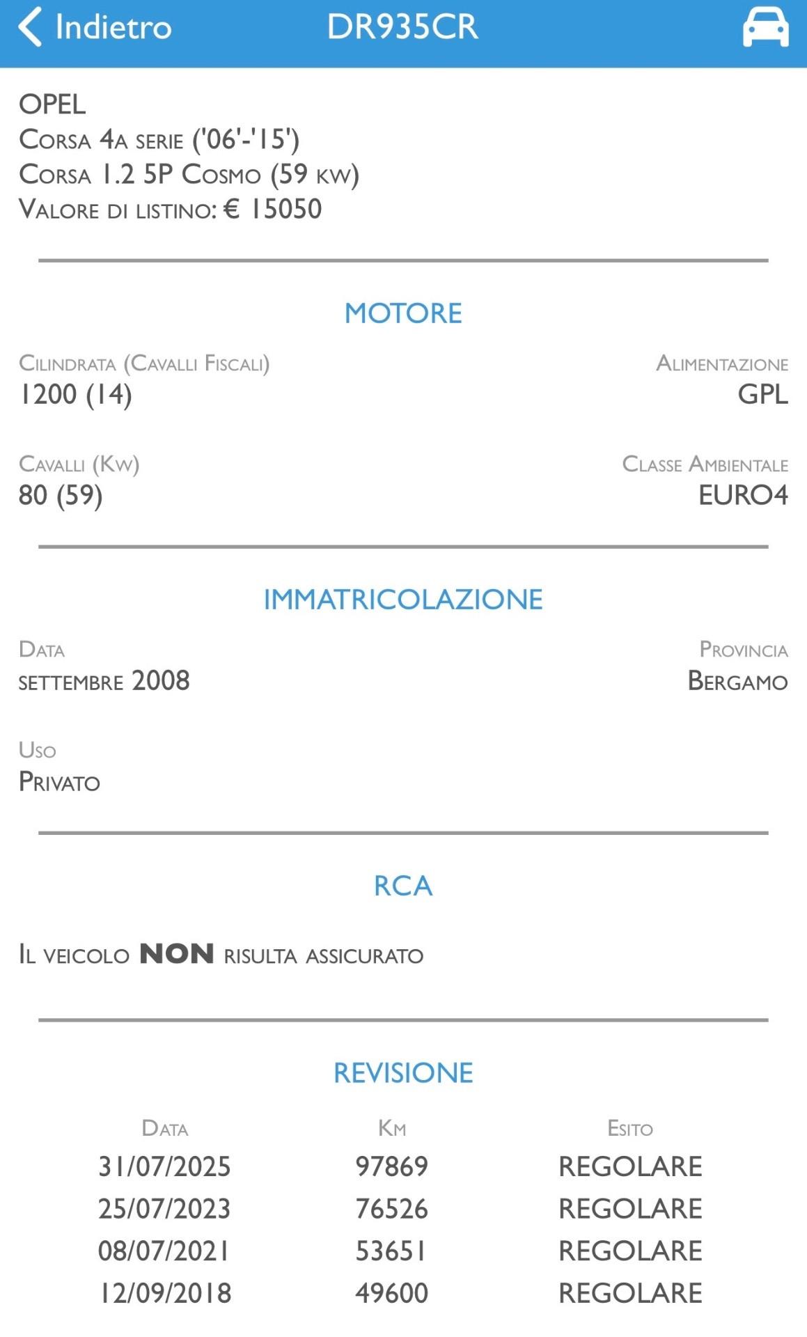 Opel Corsa 1.2 GPL 80cv ENJOY NEOPATENTATI