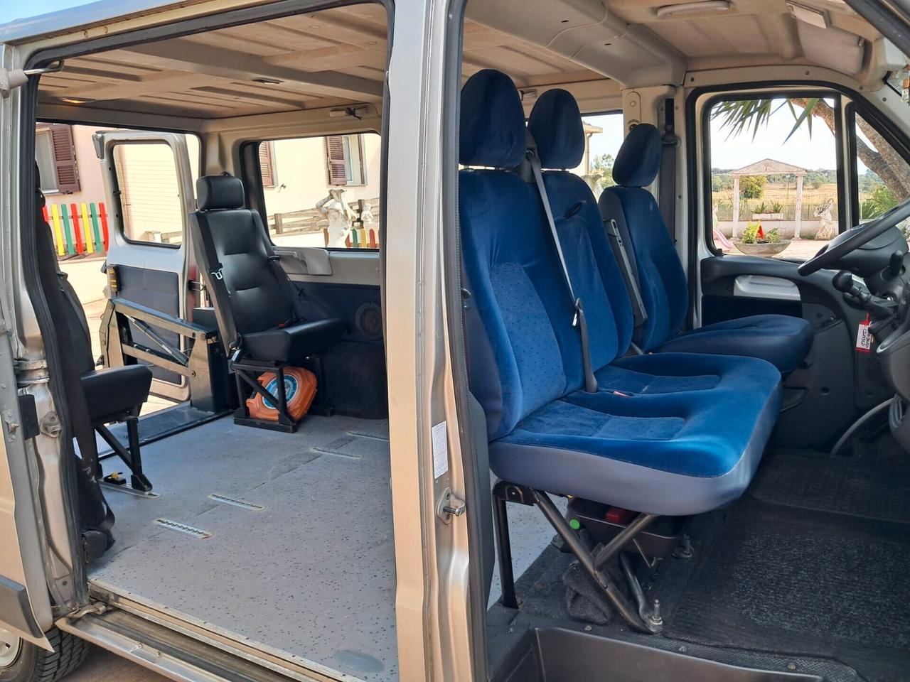 Fiat Ducato 7 posti TRASPORTO DISABILI 2 CARROZZINE PEDANA ELETTROIDRAULICA