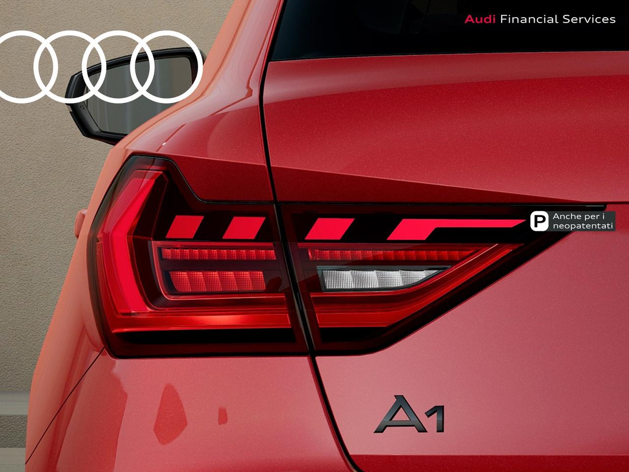 Audi A1 sportback 30 1.0 tfsi identity black 116cv s-tronic