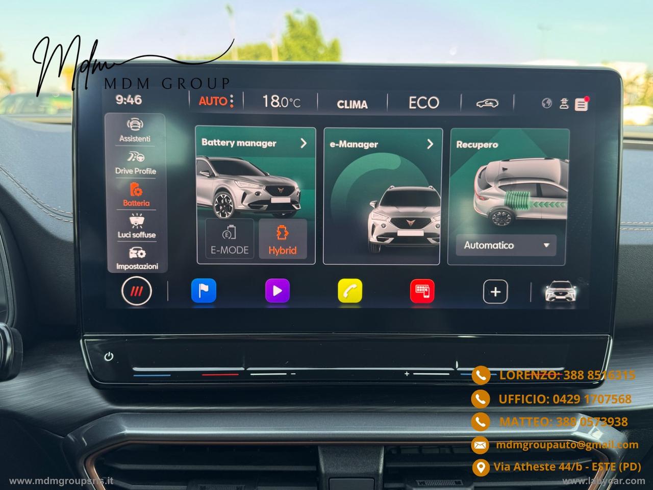 CUPRA Formentor 1.4 e-Hybrid DSG 204CV OK NEOPATENTATI