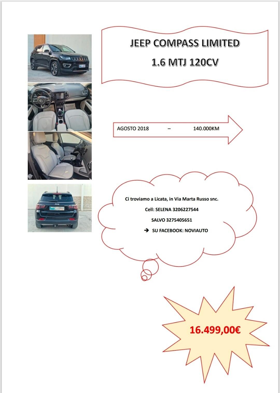 Jeep Compass 1.6 Multijet 120cv