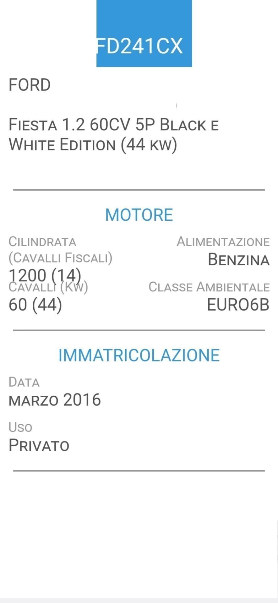 FORD Fiesta 1,2-CINTA DISTR NUOVA-EURO 6B-UNICA PR