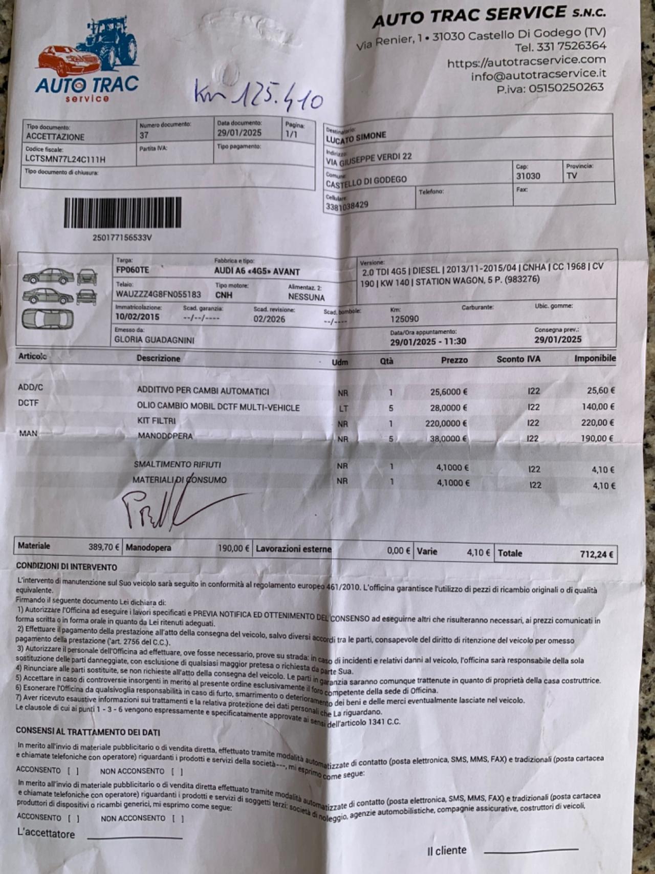 Audi A6 Avant 2.0 TDI 190 CV ultra S tronic Business