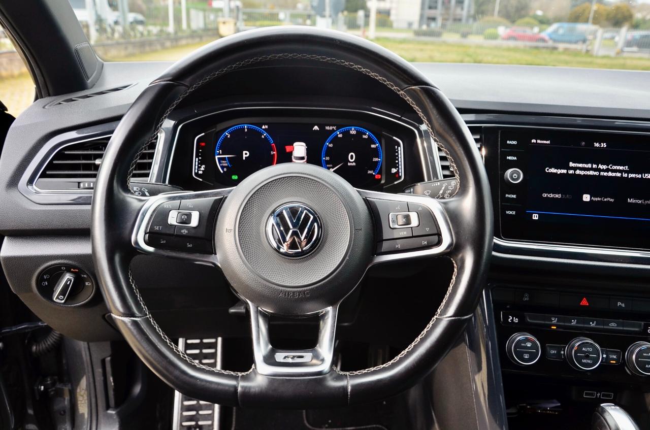 VOLKSWAGEN T-ROC 2.0 TDI R-LINE 4MOTION 150cv DSG, UFF ITALIANA, SERVICE VW, FULL LED, NAVI, LUCI AMBIENTE, 19", PERMUTE