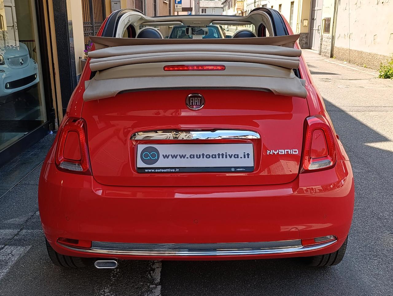 Fiat 500 C 1.0 Hybrid Lounge Rosso Corallo Pelle Full