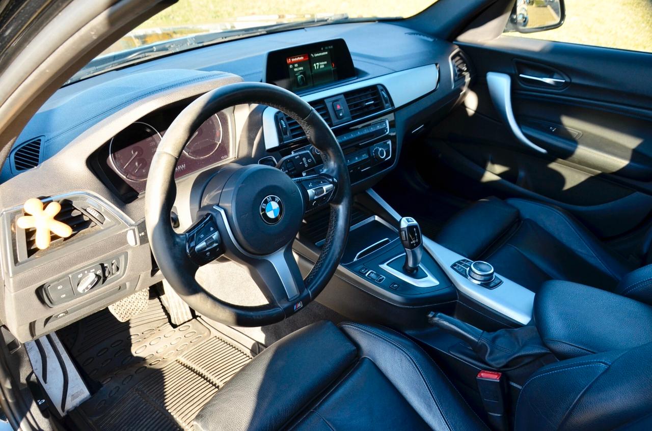 BMW 118i MSPORT 5p 136cv AUTO, TETTO, UFF ITALIANA, EURO 6D, NAVI, FULL LED, 18", PERMUTE