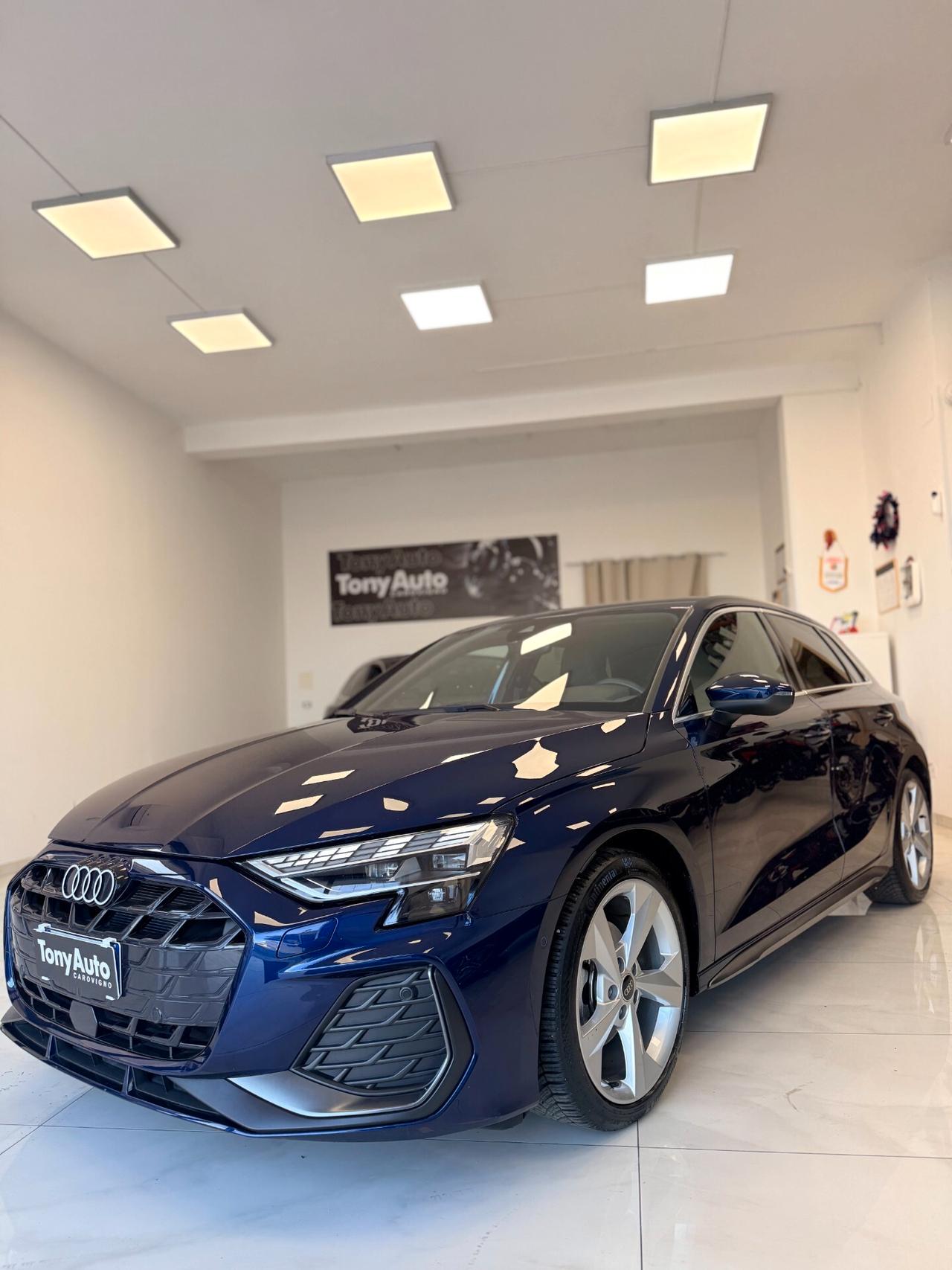 Audi A3 SPB 35 TDI S tronic line edition PACCHETTO LUCI SOFFUSE,APPLE CARPLAY,NAVI,TELECAMERA,FARO MATRIX