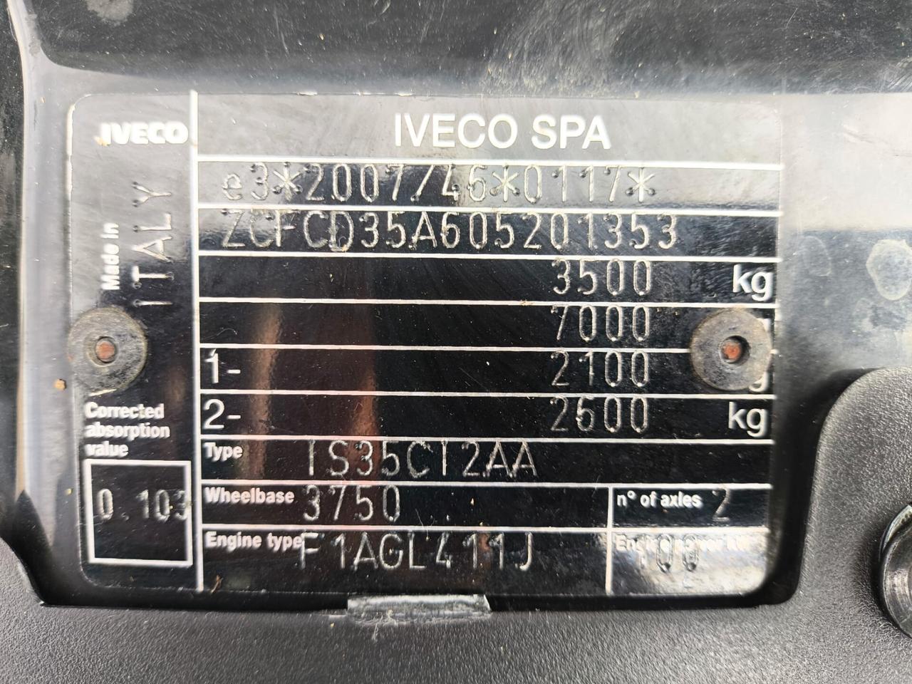 IVECO DAILY 35C14 FURGONATO IN LEGA RIF:6425