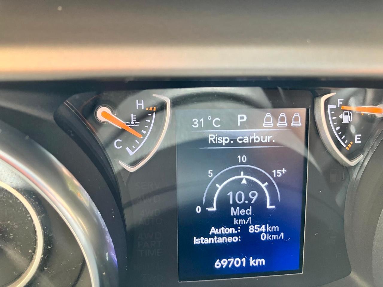 Jeep Wrangler Unlimited 2.2 Mjt II Sahara uff ITA cert