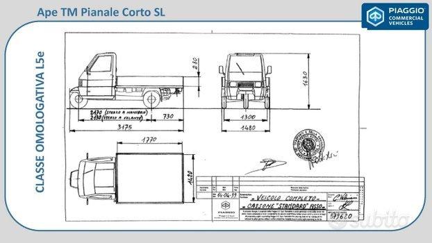 Piaggio Ape TM P703 Cassone Fisso