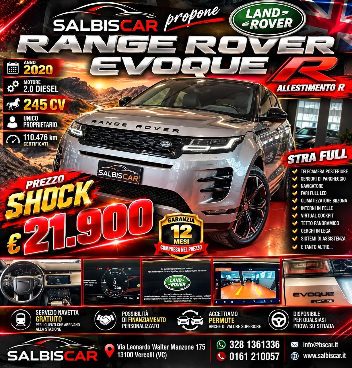 Land Rover Range Evoque 2.0D I4 240 CV AWD Auto R-Dynamic SE
