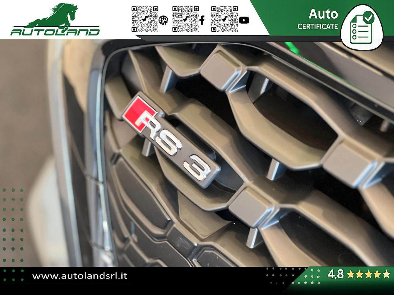 Audi RS3 Sportback 2.5 tfsi quattro s-tronic TETTO - MATRIX- B&O - MASSAGGIO - ACC