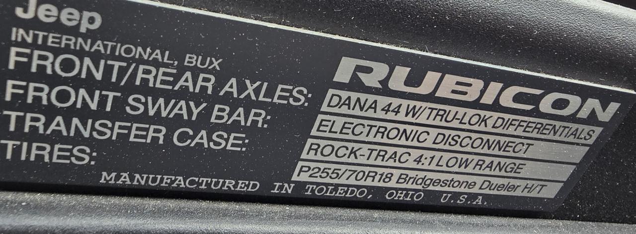 Jeep Wrangler Unlimited 2.8 CRD DPF Rubicon Auto