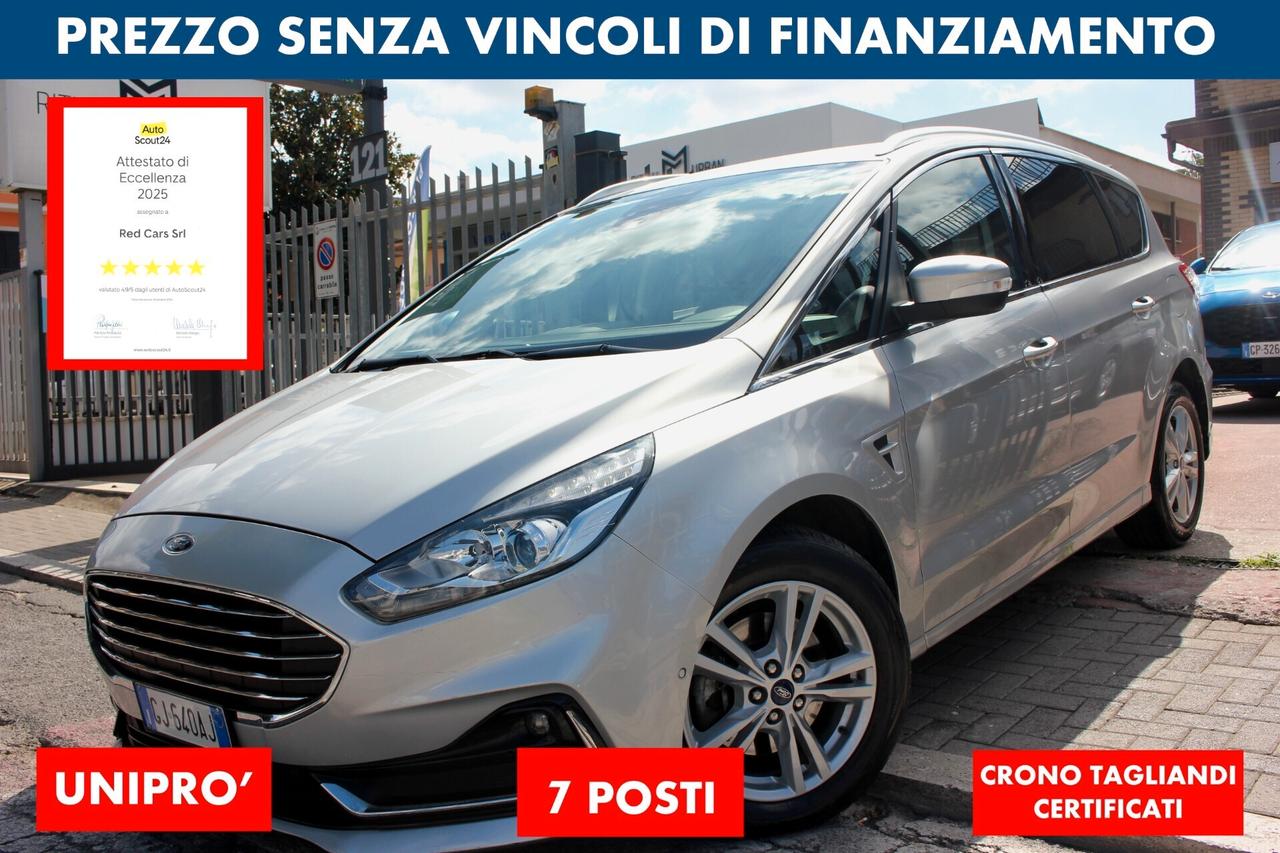 Ford S-Max 2.0 150 cv 7 POSTI *PREZZO VERO* UNIPRO' KM CERTIFICATI