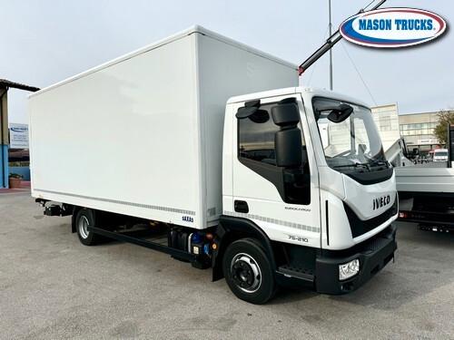 IVECO EUROCARGO 75-210P, furgonato con sponda, 2021, km 69.000