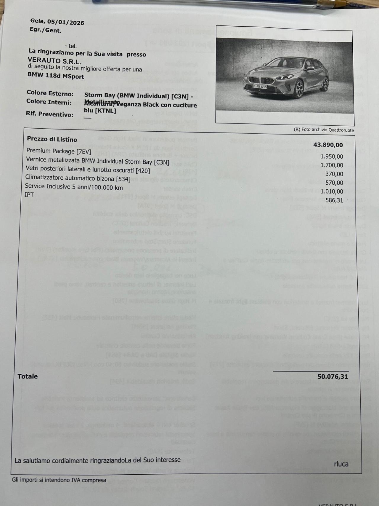 Bmw 118d MSport SUPER OFFERTA T-STOCK