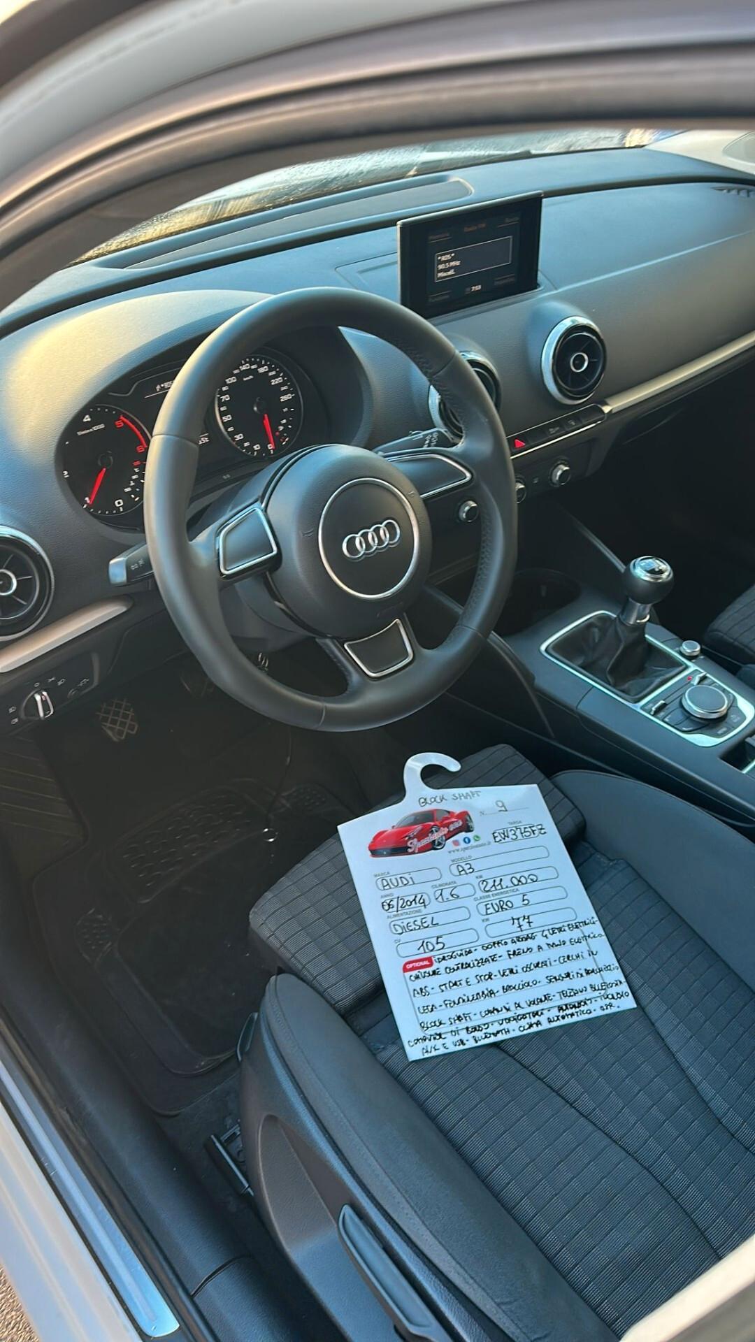 AUDI A3 SPORTBACK 1,6 DEISEL 105CV