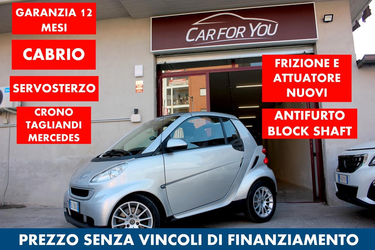 smart forTwo *PREZZO VERO* CABRIO 1.0 mhd 71cv CRONO TAGLIANDI MERCEDES SERVOSTERZO GARANZIA 12 MESI