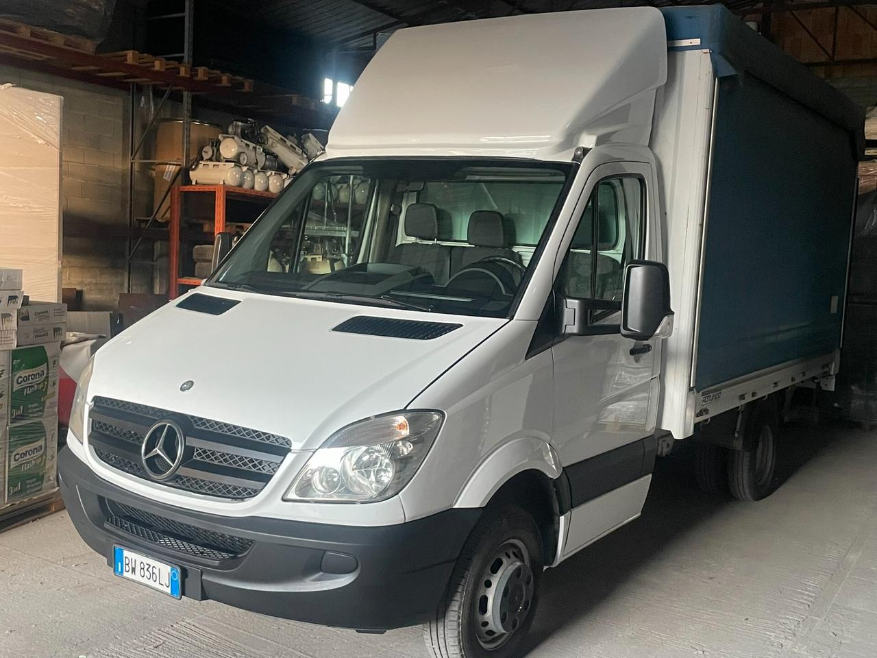 MERCEDES SPRINTER 411 CENTINATO CON TELO SCORREVOLE E PEDANA IDRAULICA DHOLLANDIA 10 QUINTALI