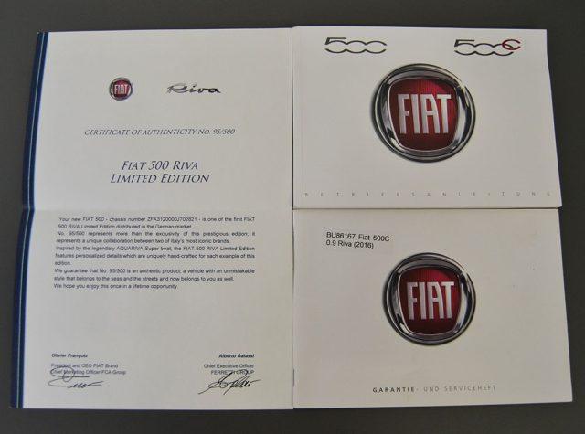 FIAT 500C 0.9 TwinAir Turbo 105CV Riva 095/500 Special Ed