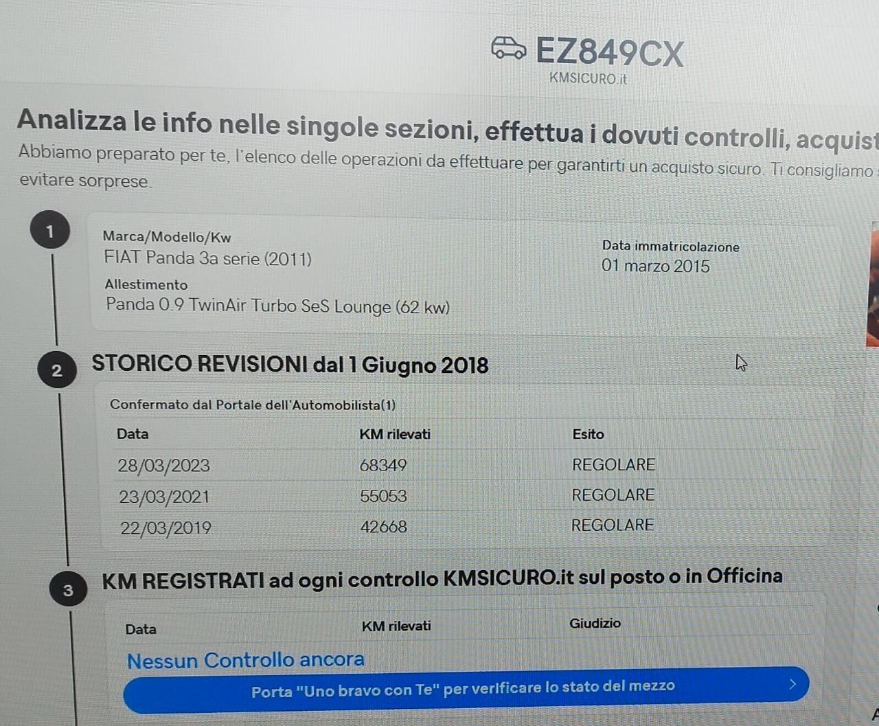 Fiat Panda 0.9 TwinAir Turbo S&S Lounge KM CERTIFICATI