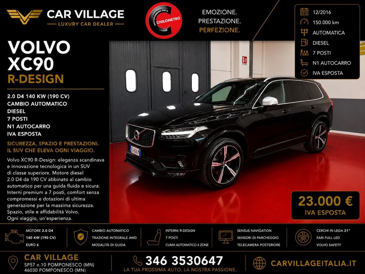 Volvo XC 90 XC90 D4 Geartronic 7 posti R-design