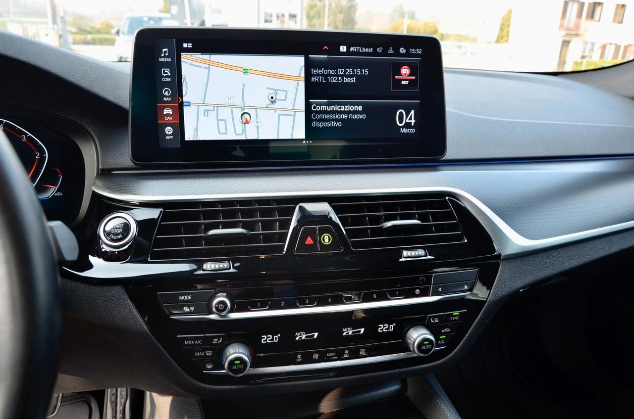 BMW 540d TOURING MHEV 48V XDRIVE MSPORT 340cv AUT, UNICOPROPRIETARIO, GARANZIA BMW, PACCHETTO MANUTENZIONE, UFF ITALIANA, FULL LED, RETROCAMERA, 20", PERMUTE