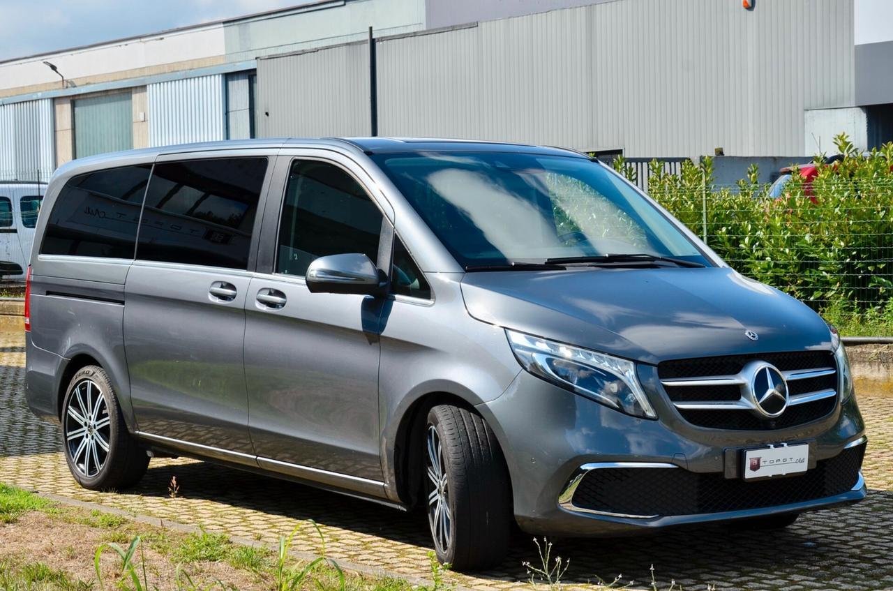 MERCEDES-BENZ V 250d LONG 190cv 9-GTRONIC 7p. TUTTI SERVICE MERCEDES, UFF ITALIANA, EURO 6D, BURMESTER, NAVI, 19", PERMUTE