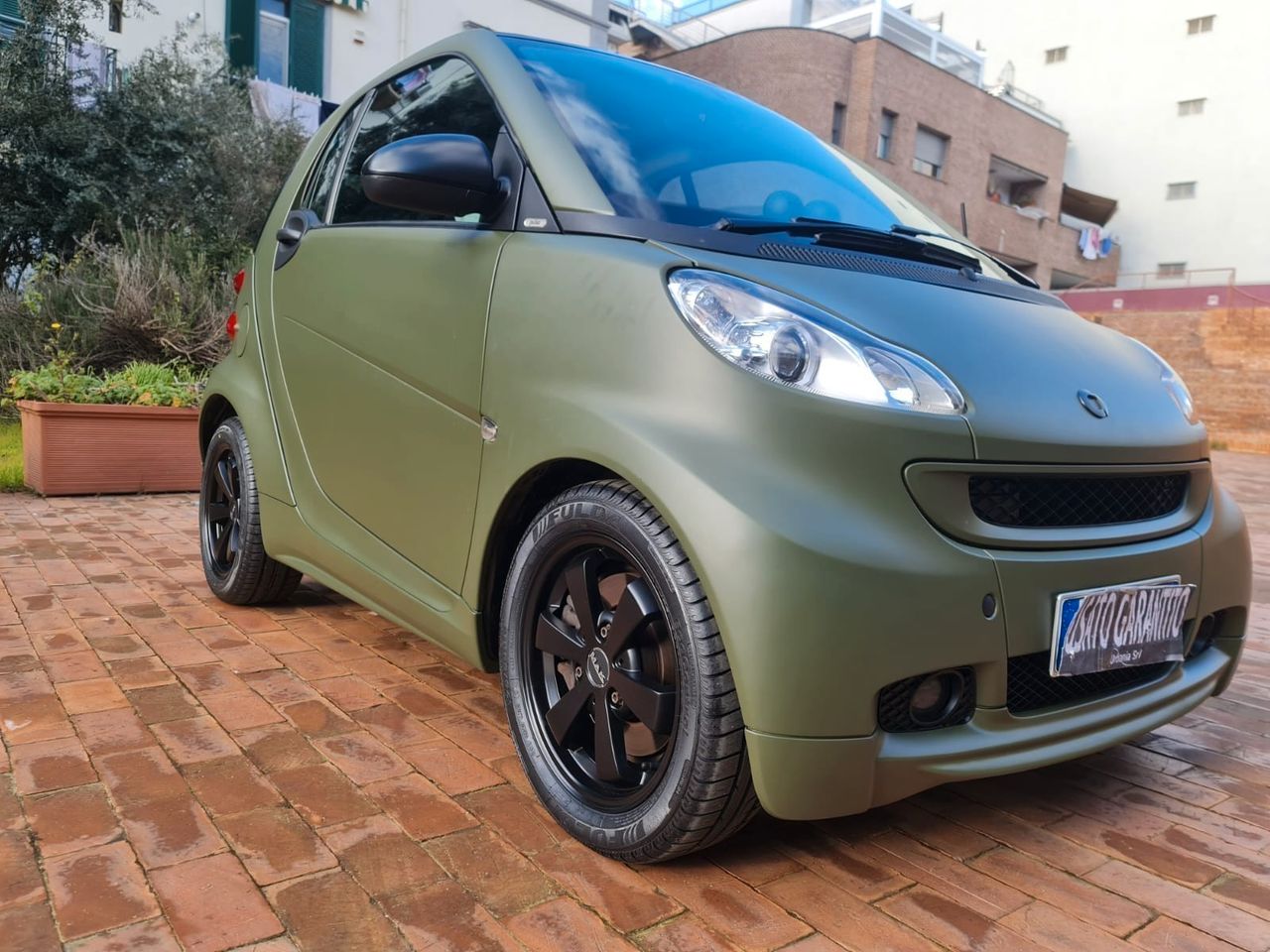 Smart Fortwo 1000 52 Kw Mhd Couppulse  Cambio Al Volante -verde Opaco - Cerchi Lega Nero Opaco  Gomm