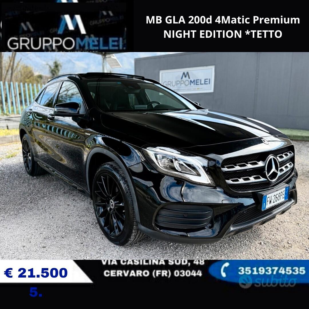 MB GLA 200d 4Matic Premium NIGHT EDITION *TETTO